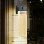 Opeloak 18" Modern Outdoor LED Wall Light | Bubble Crystal Sconce