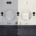 Modern Wall Sconce with Clear Cylindrical Glass Shade
