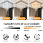 Luxury Rain Drop Crystal LED Pendant Light