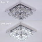 Luxury Square Crystal LED Ceiling Light