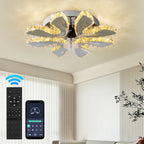 Modern Luxury Crystal Ceiling Fan Chandelier