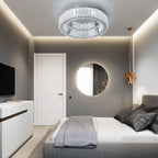 Modern Double-Circle Crystal LED Chandelier