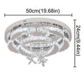 Luxury K9 Crystal Chandelier - Modern Dimmable LED Flush Mount