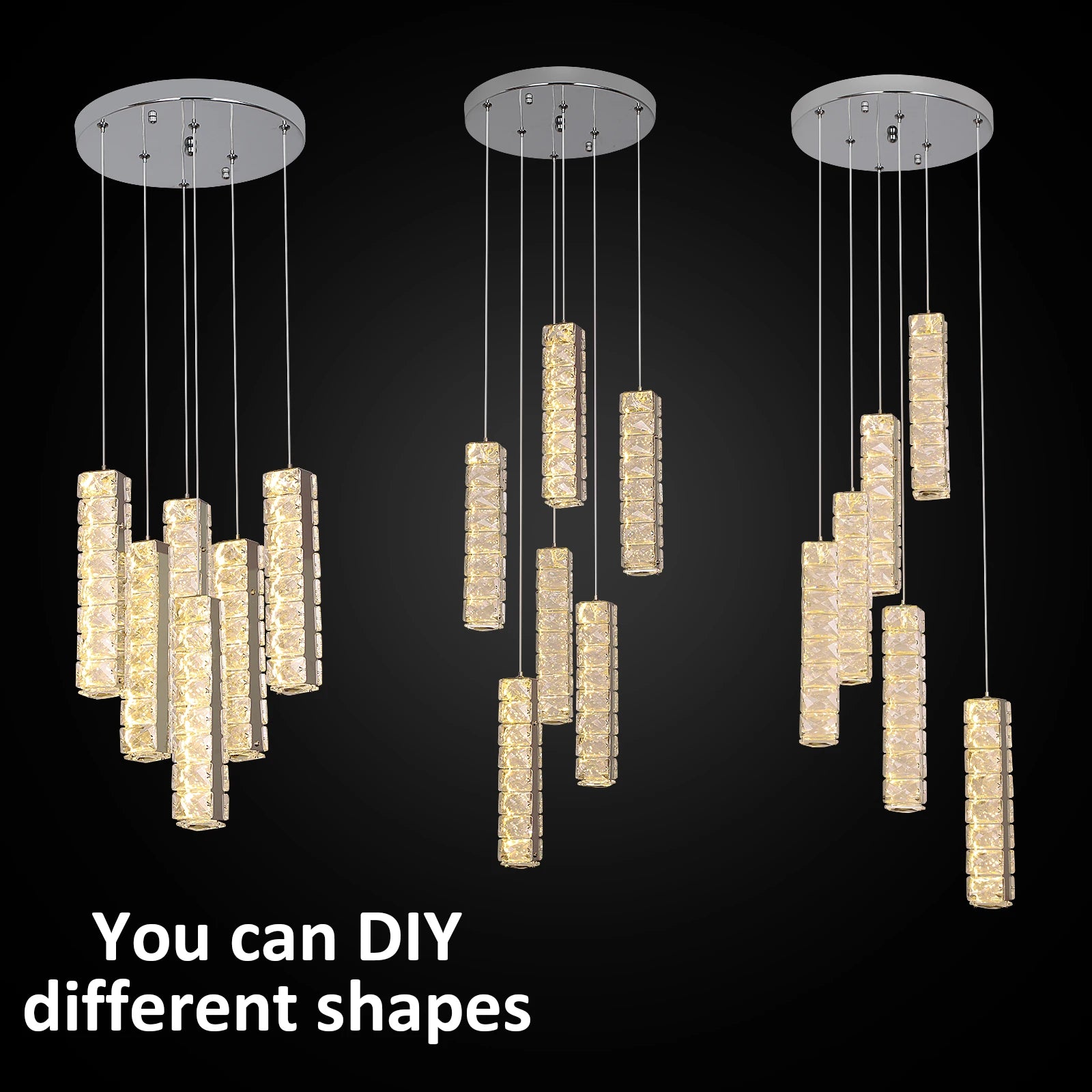 Luxury Nordic K9 Crystal Pendant Light