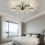Modern Luxury Crystal Ceiling Fan Chandelier