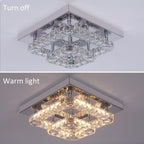 Luxury Square Crystal LED Ceiling Light