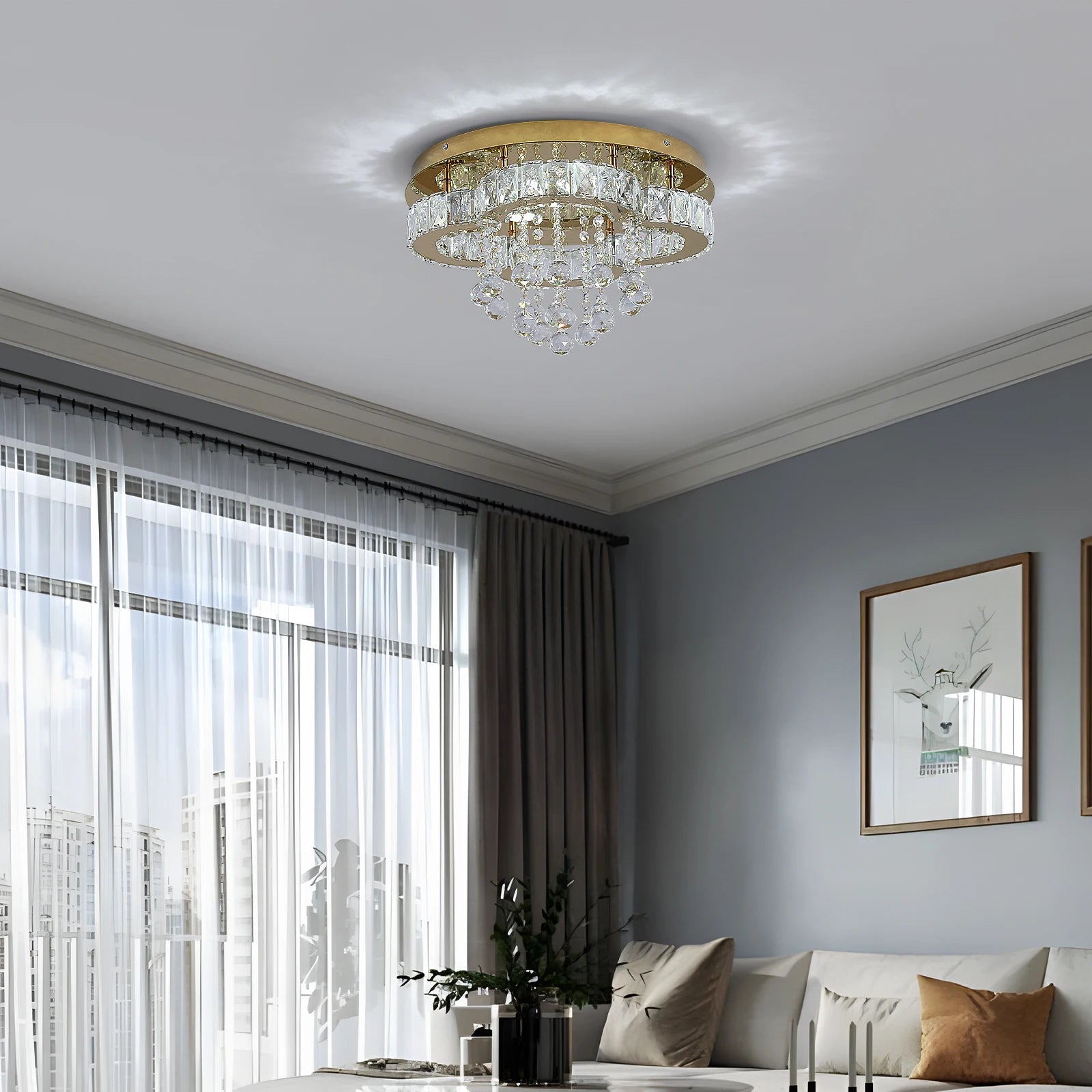 Luxury Crystal Chandelier Modern LED Pendant