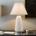 Modern Ceramic Table Lamp with Fluted Shade