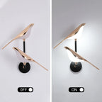 Creative Nordic Rotatable Bird Wall Light - Golden Crystal LED Sconce