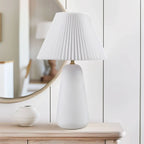 Modern Ceramic Table Lamp with Fluted Shade