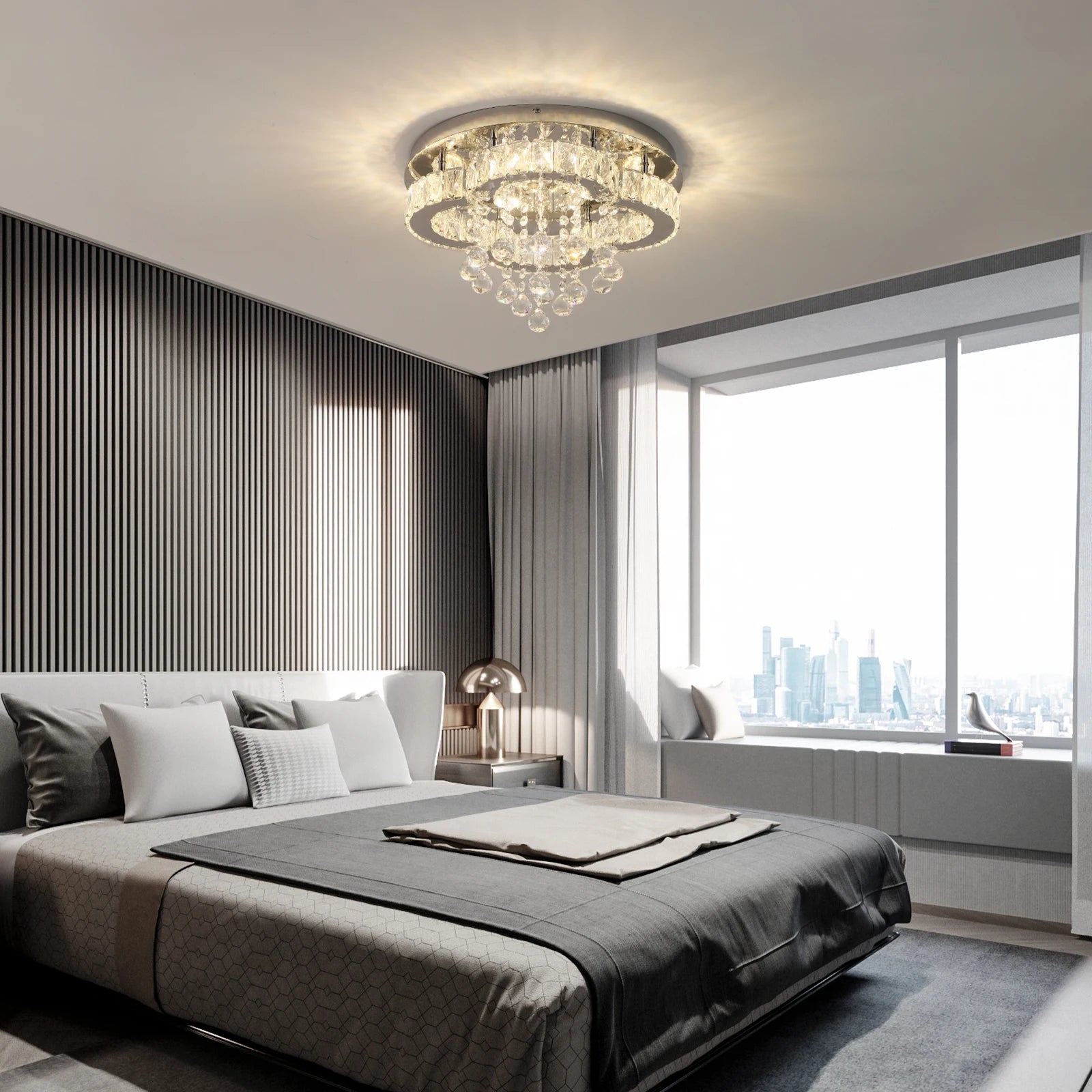 Luxury Crystal Chandelier Modern LED Pendant