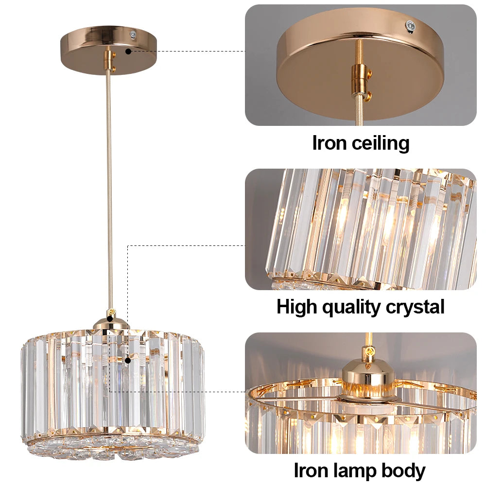 Modern Crystal LED Pendant Light