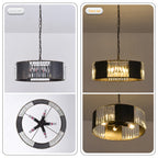 Luxury Black K9 Crystal Pendant Light