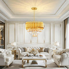 Modern 3-Tier Raindrop Crystal Chandelier - Luxury 5-Light