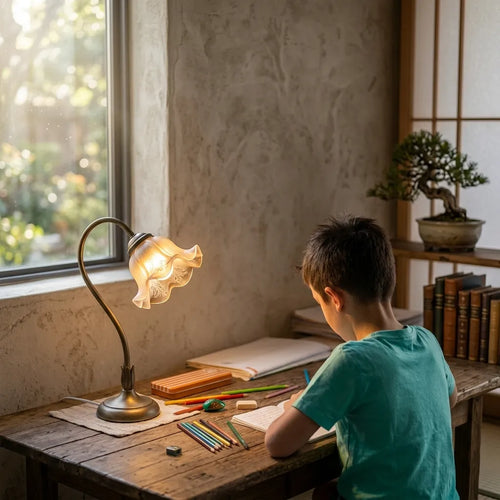 Flower Table Lamp for Bedroom Lighting